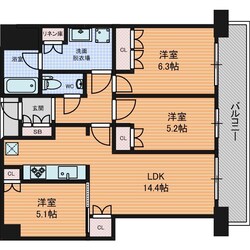 ザ・パークハウス中之島タワーの物件間取画像